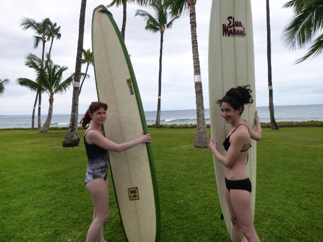 Two surfers at the beach