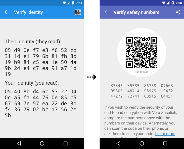 Verificación de indentidad en Signal